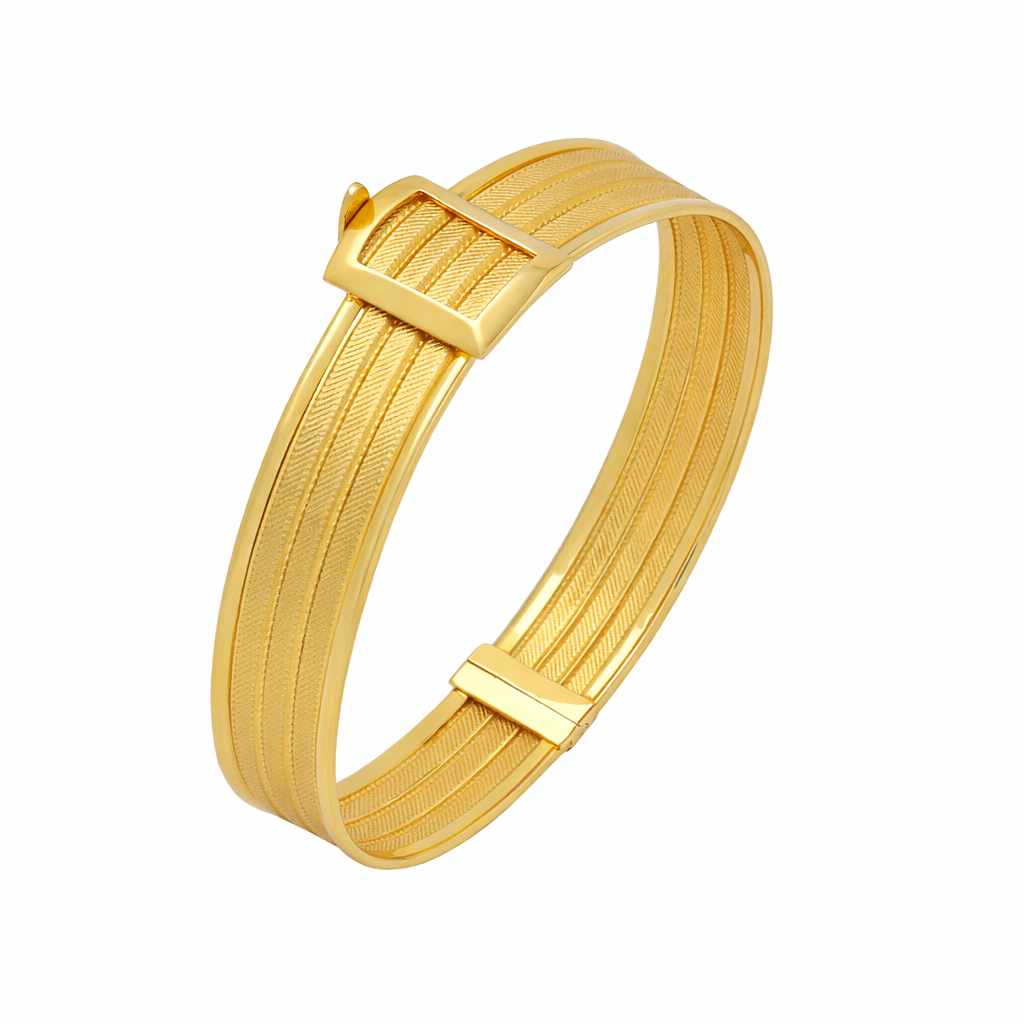 Altın Hasır Kelepçe Bilezik