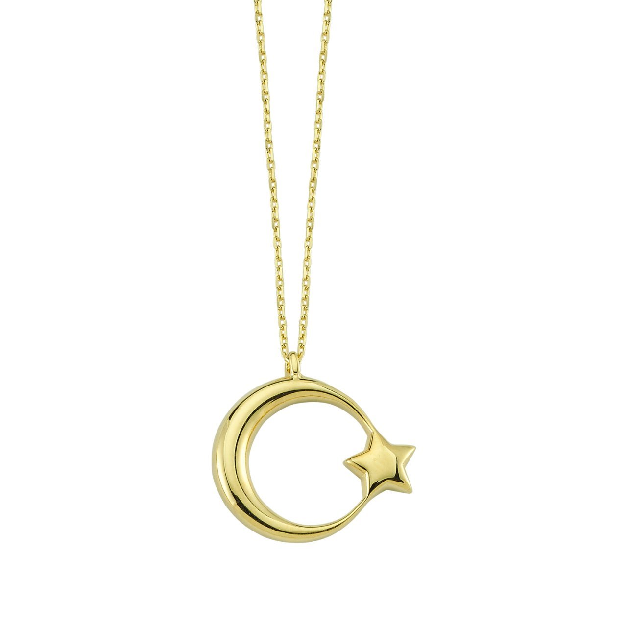 Ay Yıldız Altın Kolye