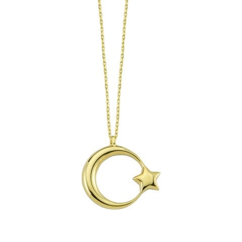 Ay Yıldız Altın Kolye