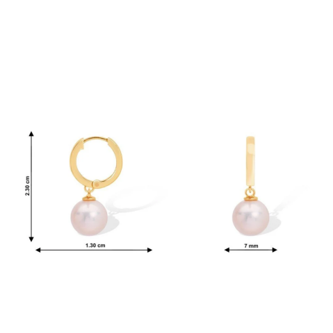 Altın Halka İnci Küpe