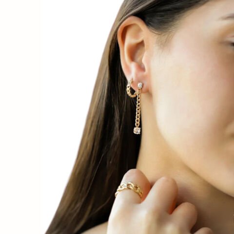 Altın Gurmet Halka Küpe