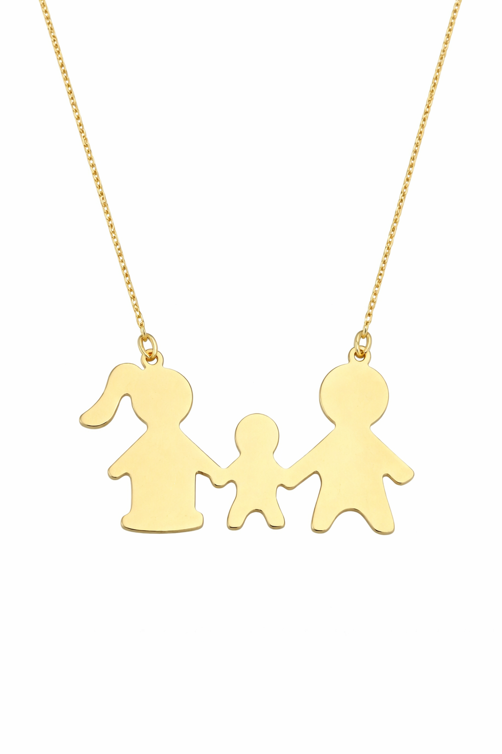 Altın Anne Baba Çocuk Kolye