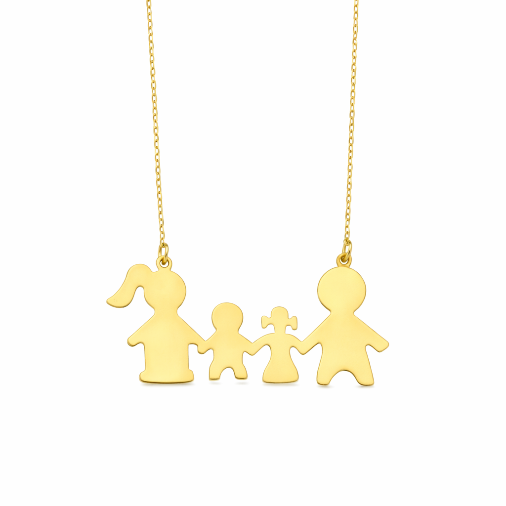 Altın Aile Kolye