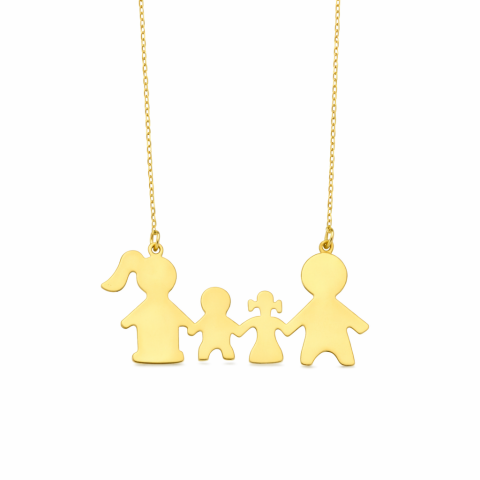 Altın Aile Kolye