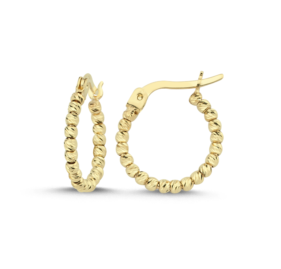 Dorikalı Halka Altın Küpe