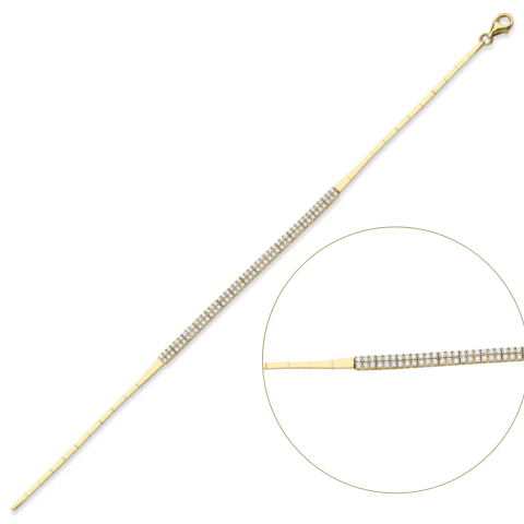 Altın Zarif Su Yolu Bileklik