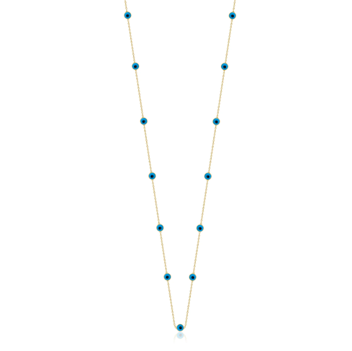 Altın Göz Sıralı Kolye