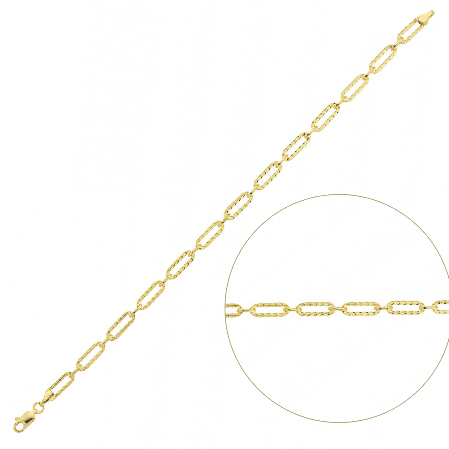 Altın Kalemli Ataç Zincir Bileklik