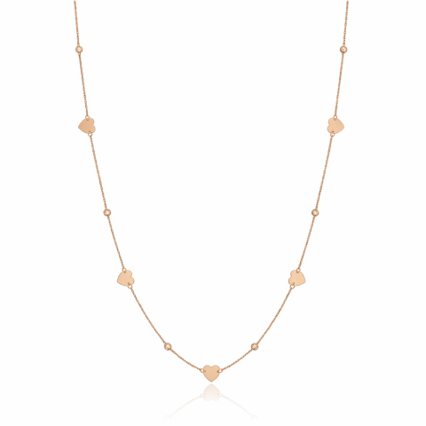 Altın Kalpli ve Dorikalı Kolye