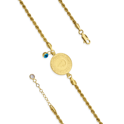 Çeyrek Altınlı Burgu Bileklik