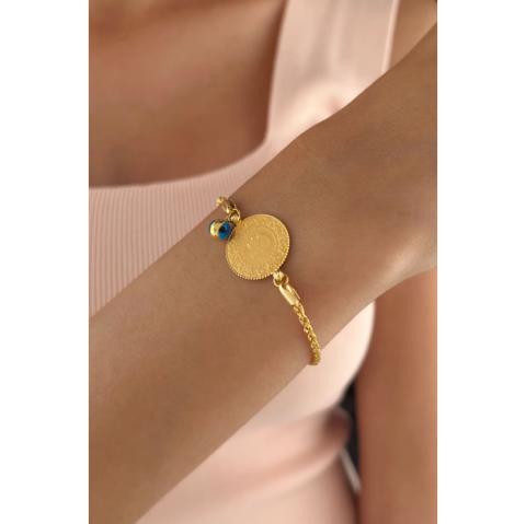 Çeyrek Altınlı Burgu Bileklik