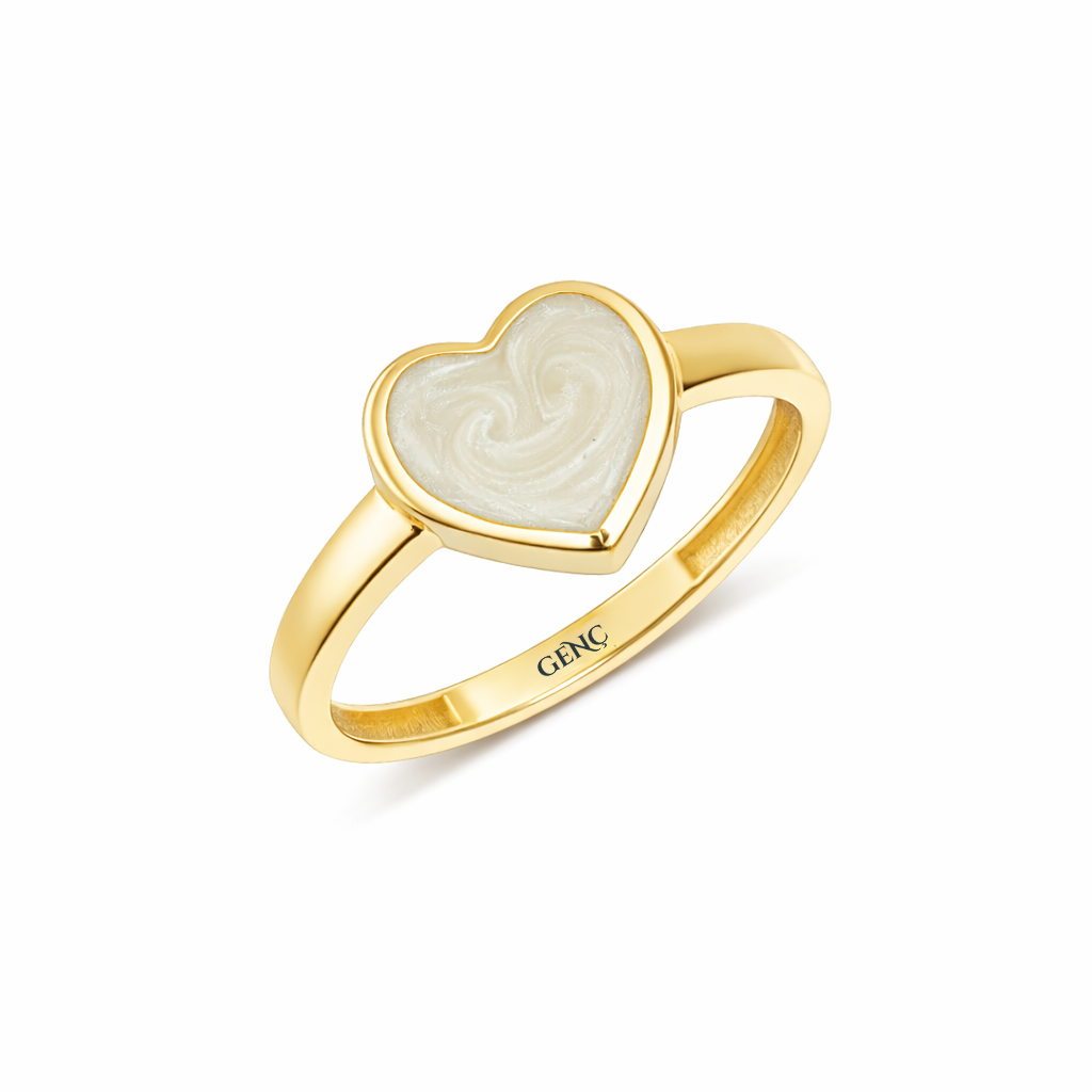 Sedef Kalpli Altın Yüzük