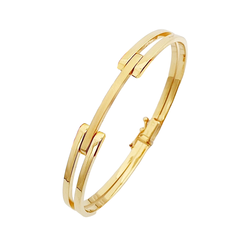 Altın Kaburga Kelepçe Çift Kol Tek Sıra