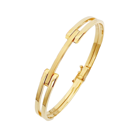 Altın Kaburga Kelepçe Çift Kol Tek Sıra