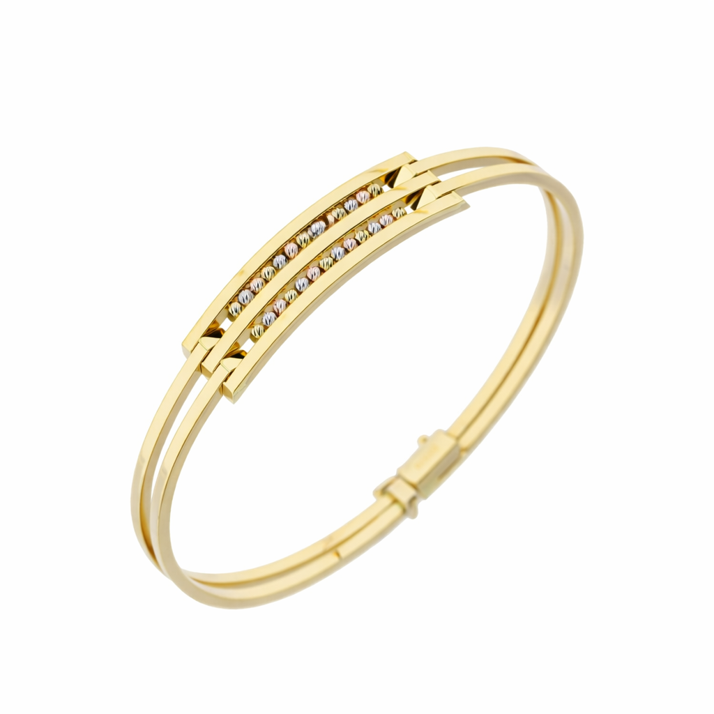 Altın Dorikalı Üç 'lü Kaburga Bilezik