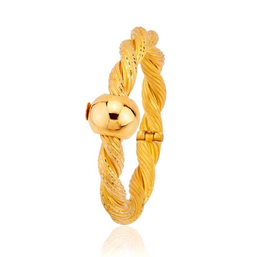 22 Ayar Burgulu Altın Kelepçe