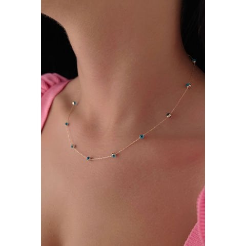 Altın Sıralı Göz Kolye