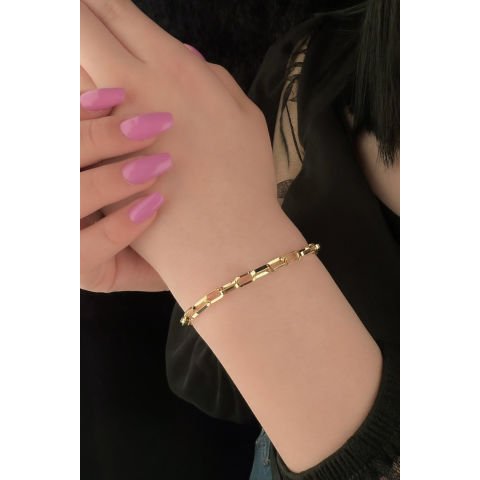 Altın Işıltılı Ataç Bileklik