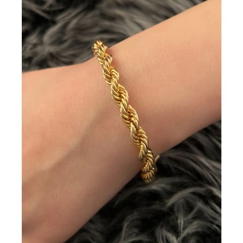 Altın Kalın Burgu Bileklik