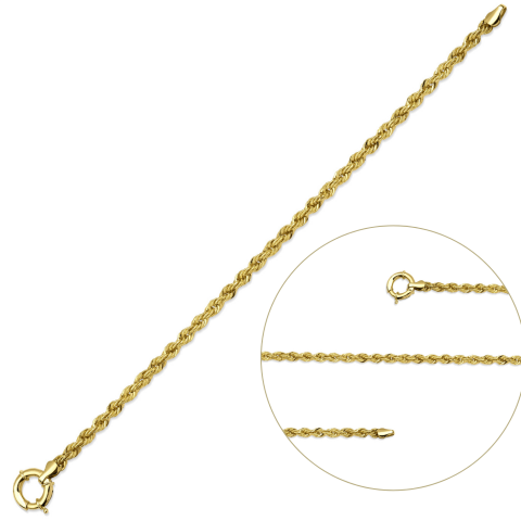 Zarif Halat Burgu Altın Bileklik