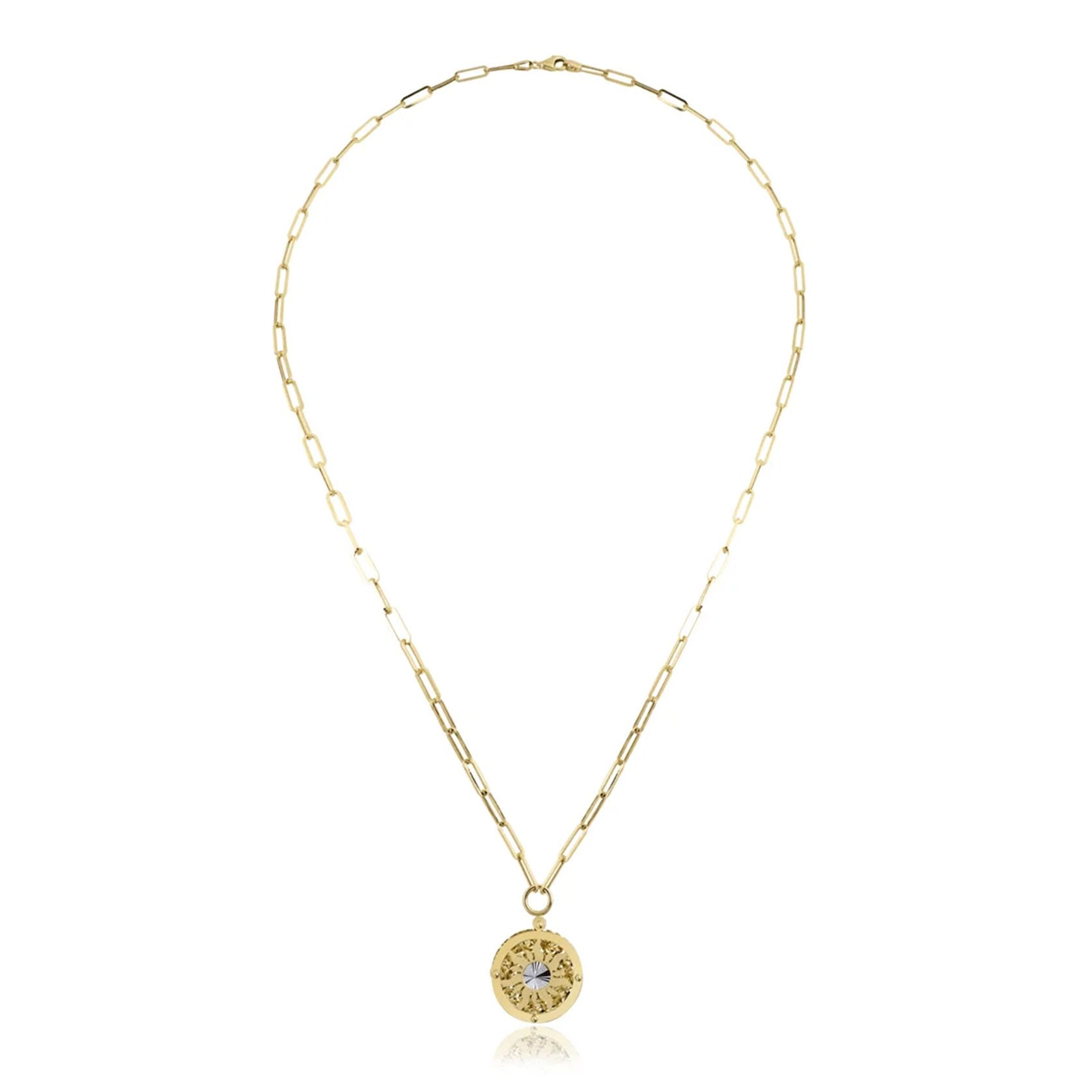 Altın Ataç Zincirli Güneş Kolye