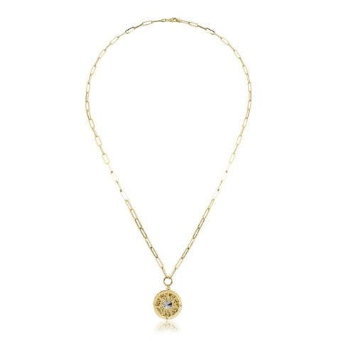 Altın Ataç Zincirli Güneş Kolye