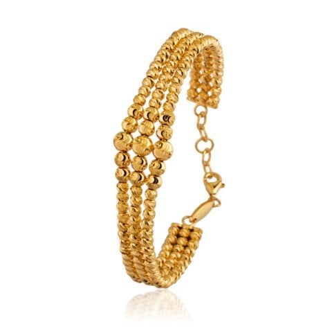 22 Ayar Üç Sıra Habbe Altın Kelepçe