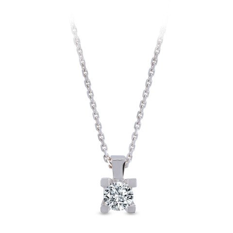 0.20 Karat Tektaş Pırlanta Kolye