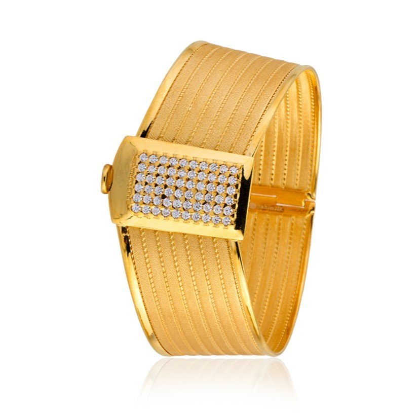 22 Ayar Klasik Taşlı Tokalı Rize Altın Kelepçe