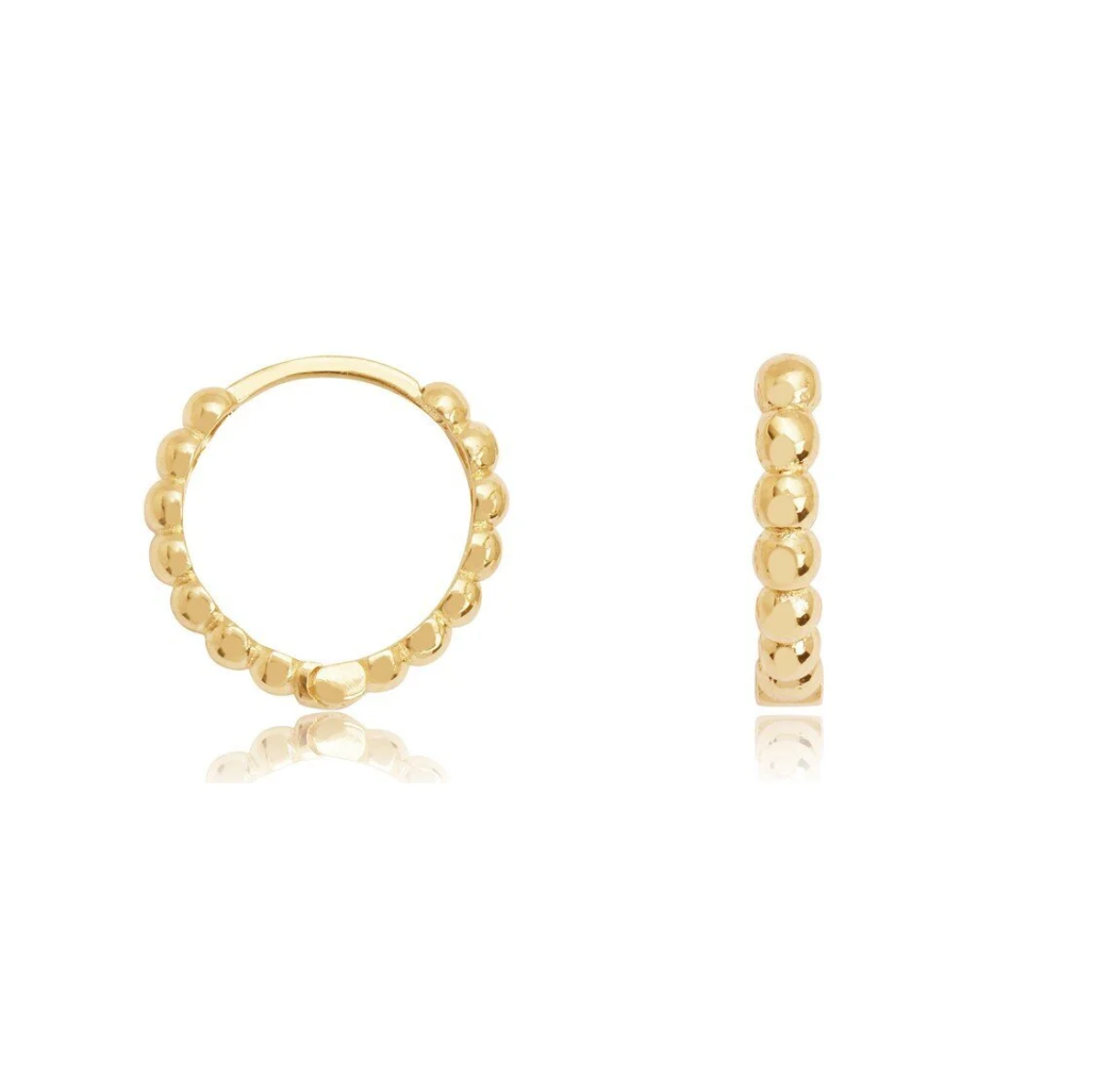 Altın Top-Top Halka Küpe