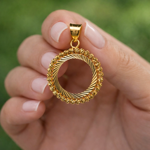 22 Ayar Dorikalı Çeyreklik Altın Kolye Ucu