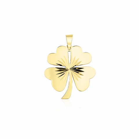 Altın Yonca Kolye Ucu