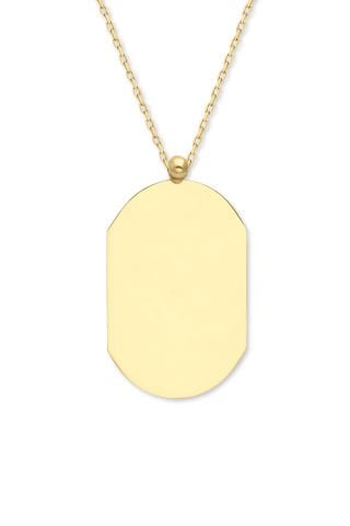 Köşegen Model Oval Kolye