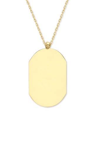 Köşegen Model Oval Kolye