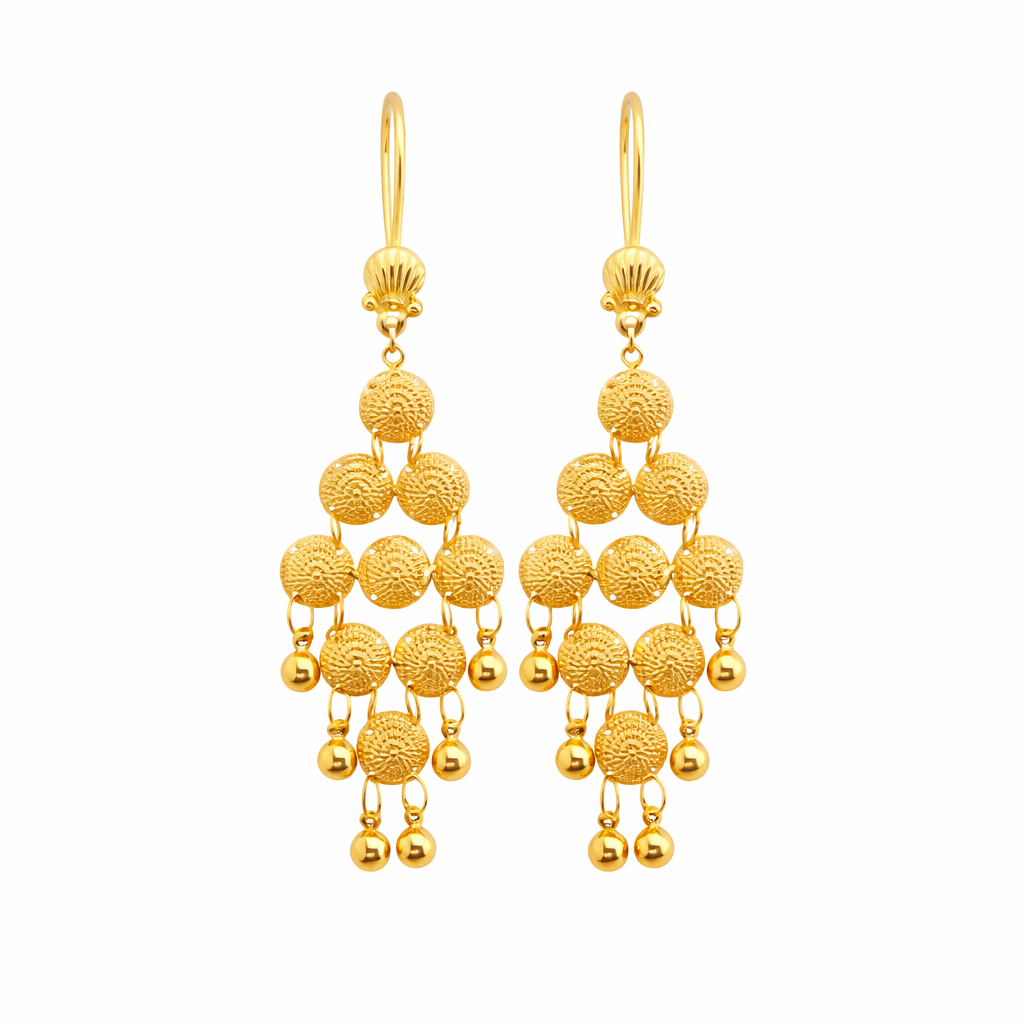 22 Ayar Kişniş Altın Küpe