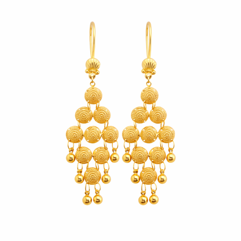 22 Ayar Kişniş Altın Küpe