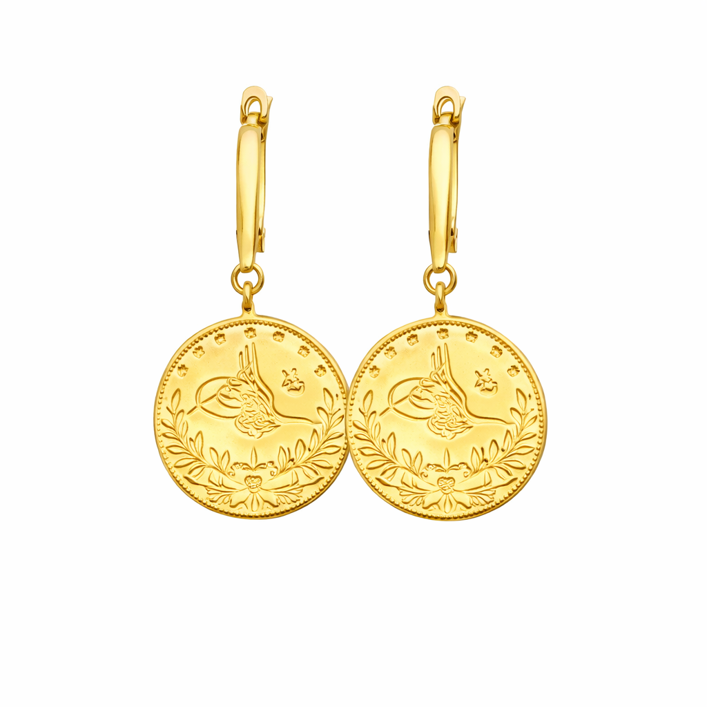 22 Ayar Reşat Çeyrek Altın Küpe