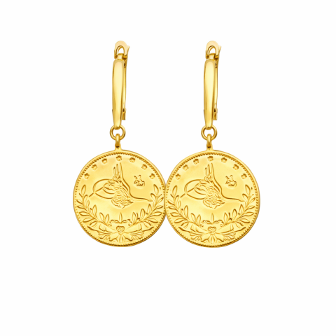 22 Ayar Reşat Çeyrek Altın Küpe