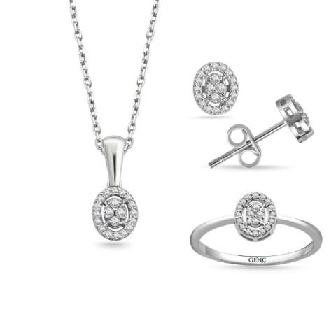 0.33 Toplam Karat Pırlantalı Mini Set