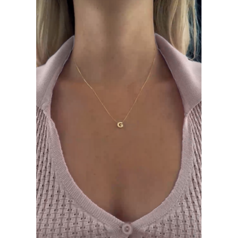 Altın Zarif Harf Kolye