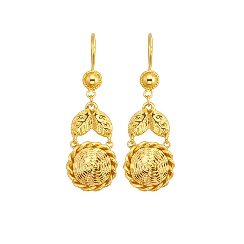 22 Ayar Sallantılı Altın Küpe