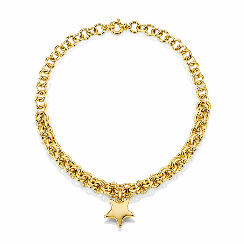 Altın Yıldız Charm Kolye