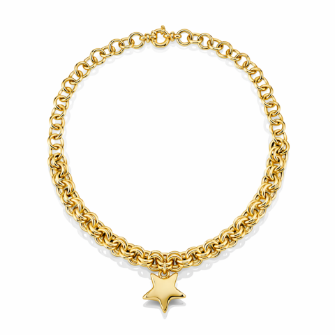 Altın Yıldız Charm Kolye
