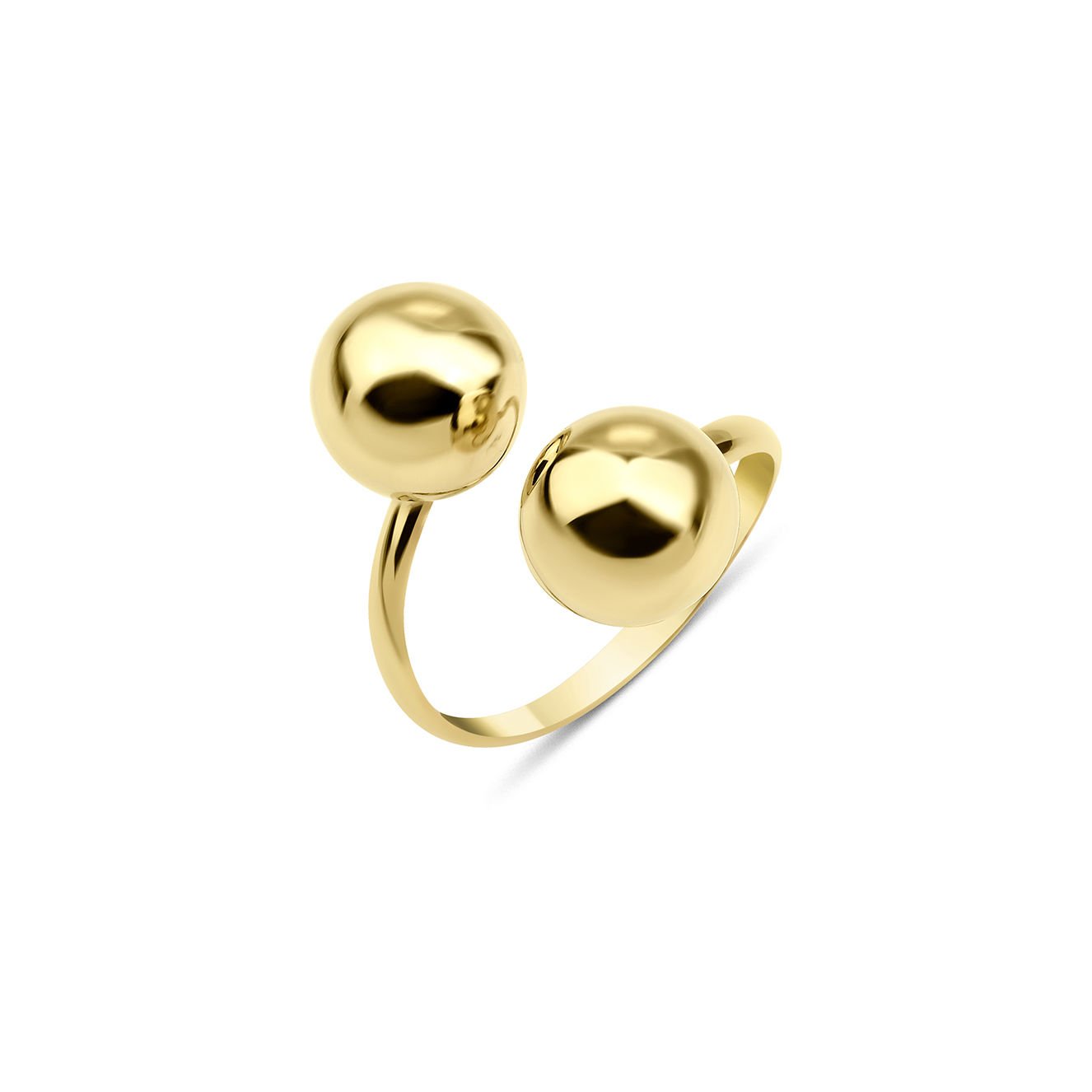 Altın Çift Topcuklar Yüzük