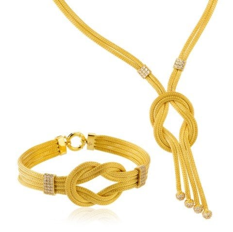 Fantezi Taşlı Örgü Seti