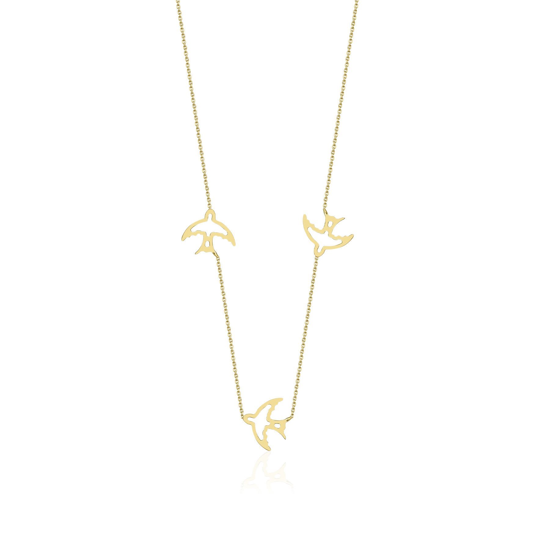 Altın Sıralı Kırlangıç Kolye