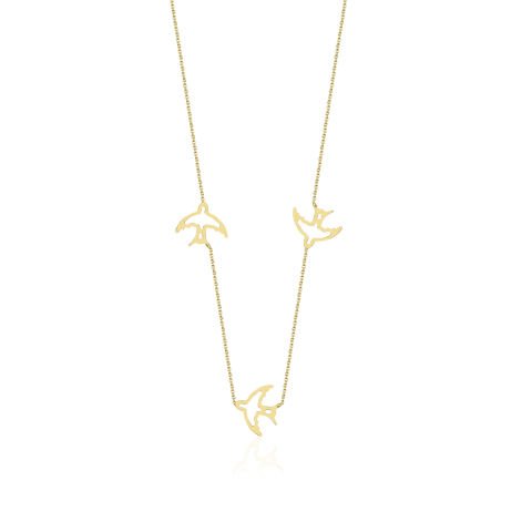 Altın Sıralı Kırlangıç Kolye