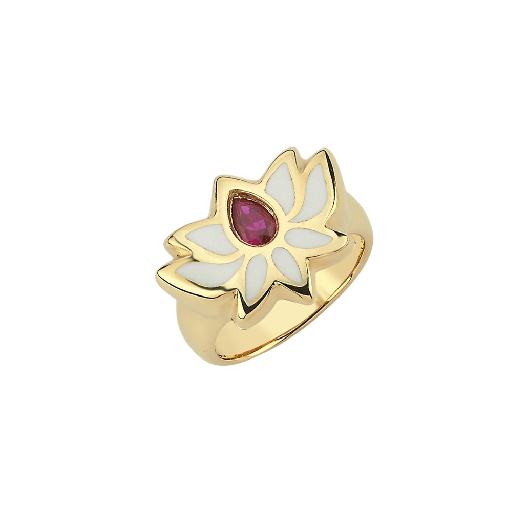 Altın Lotus Yüzük