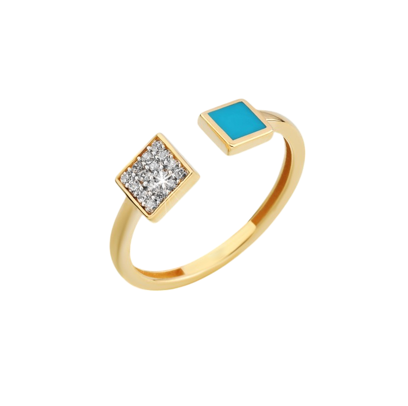 Altın Turkuaz Yüzük
