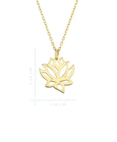 Altın Lotus Çiçeği Kolye